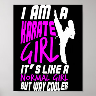 Ik Ben Een Karate Meisje Citaat Voor Meisjes Comfo Poster