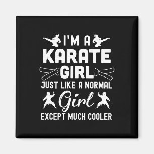 Ik ben een karate meisjes ontwerp kunst voor vrouw magneet