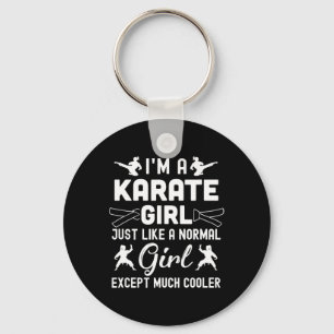 Ik ben een karate meisjes ontwerp kunst voor vrouw sleutelhanger