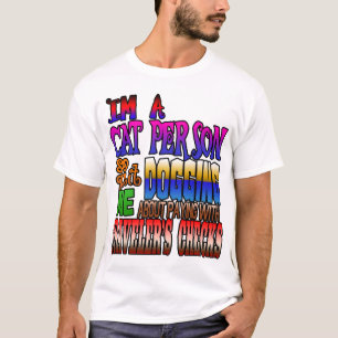 Ik ben een kat die me zo niet meer aan het hongere t-shirt