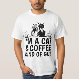IK BEN EEN KAT EN KOFFIEE SOORT KONIJN MANNEN-SHIR T-SHIRT