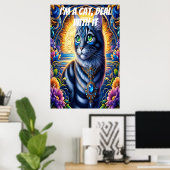 Ik ben een kat, ga ermee om poster (Thuiskantoor)