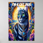 Ik ben een kat, ga ermee om poster (Voorkant)