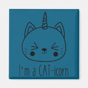 Ik ben een kat-icorn schattige grappige kat eenhoo magneet