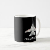 Ik ben een kat persoon F-14 Tomcat Koffiemok (Voorkant rechts)