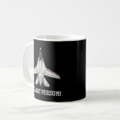 Ik ben een kat persoon F-14 Tomcat Koffiemok (Voorkant links)