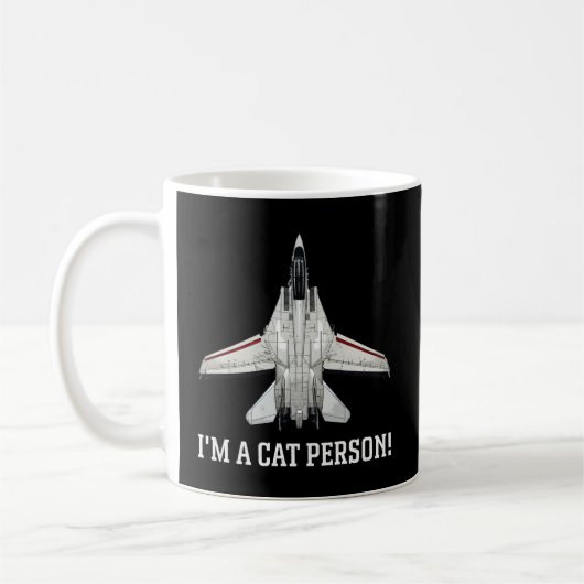 Ik ben een kat persoon F-14 Tomcat Koffiemok (Links)