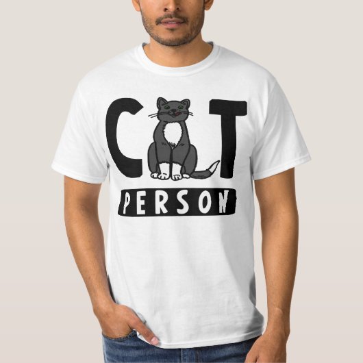Ik ben een Kat Persoon T-shirt (Voorkant)