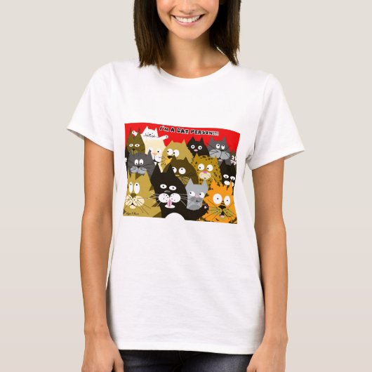 Ik ben een kat persoon t-shirt (Voorkant)