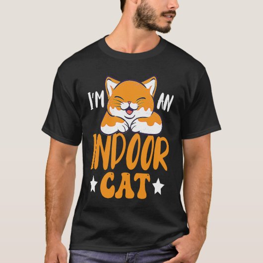 Ik ben een Kat van de binnenkat Kitten van de binn T-shirt (Voorkant)