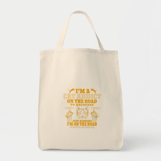 Ik ben een kattenverslaafde op weg naar herstel |  tote bag (Voorkant)