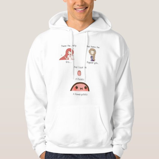 Ik ben een kawaii-aardappel hoodie (Voorkant)