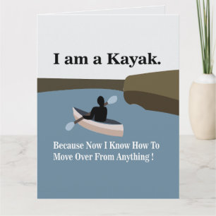 Ik ben een Kayak Kanoën Kayakken Groet Kaart
