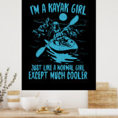 Ik ben een Kayak-meisje Poster (Keuken)