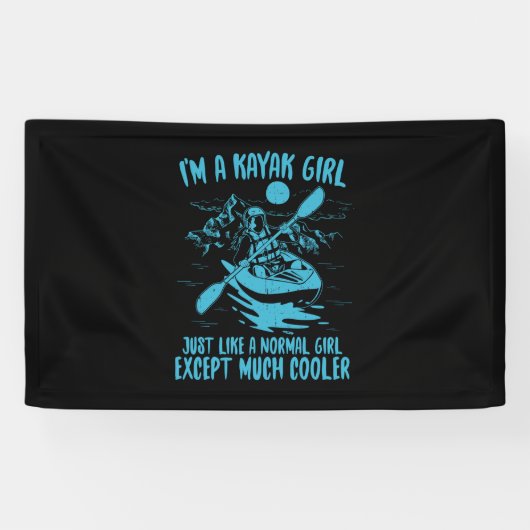Ik ben een Kayak-meisje Spandoek (Horizontaal)
