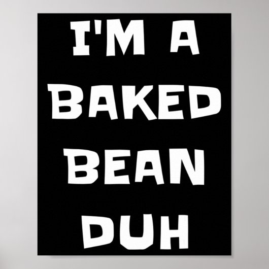 Ik ben een Ked Bean Duh Fun Lazy Easy Halloween ko Poster (Voorkant)