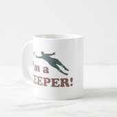Ik ben een keeper Soccer Goalie Koffiemok (Voorkant links)