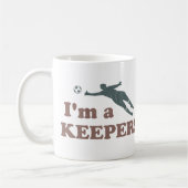 Ik ben een keeper Soccer Goalie Koffiemok (Links)