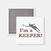 Ik ben een keeper Soccer Goalie Magneet (Voorkant / Achterkant)