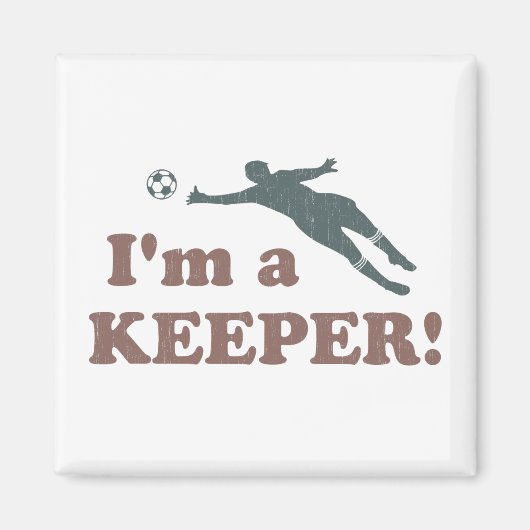 Ik ben een keeper Soccer Goalie Magneet (Voorkant)