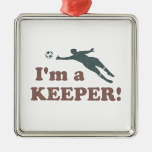 Ik ben een keeper Soccer Goalie Metalen Ornament