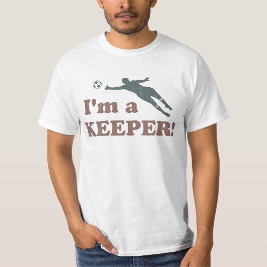 Ik ben een keeper Soccer Goalie T-shirt (Voorkant)