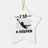 Ik ben een keeper - Soccer Goalkeeper design Keramisch Ornament (Links)