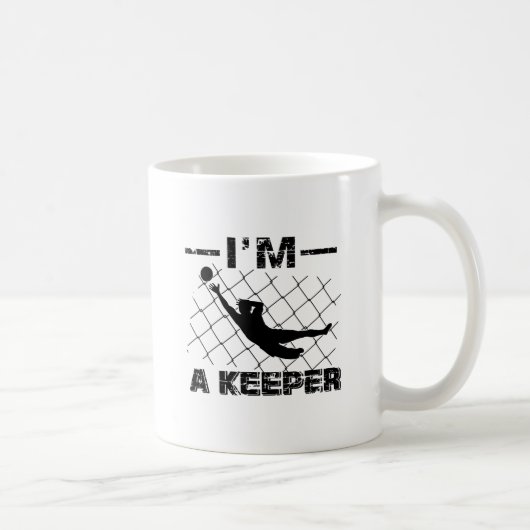Ik ben een keeper - Soccer Goalkeeper design Koffiemok (Rechts)