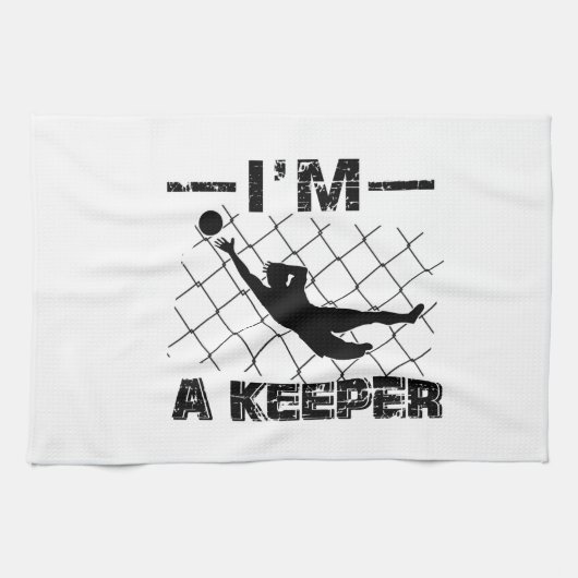 Ik ben een keeper - Soccer Goalkeeper design Theedoek (Horizontaal)