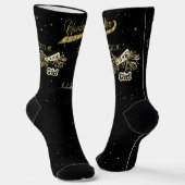 Ik ben een Ker Meisje - Goud Sokken (Gebogen)