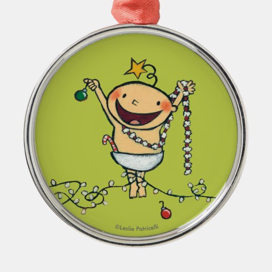 Ik ben een kerstboom! metalen ornament (Voorkant)