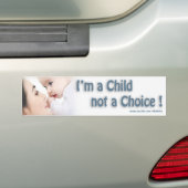 IK BEN EEN KIND, GEEN KEUZE... BUMPERSTICKER (Op auto)
