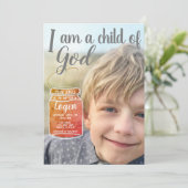 Ik ben een kind van de goede Aangepaste Baptisme U Kaart (Staand voorkant)