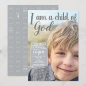 Ik ben een kind van de goede Aangepaste Baptisme U Kaart (Voorkant / Achterkant)