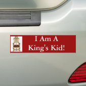 Ik ben een Kind van een koning. Bumpersticker (Op auto)