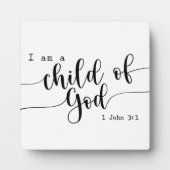 Ik ben een kind van God 1 John 3:1 Bijbelse Verse  Fotoplaat (Voorkant)