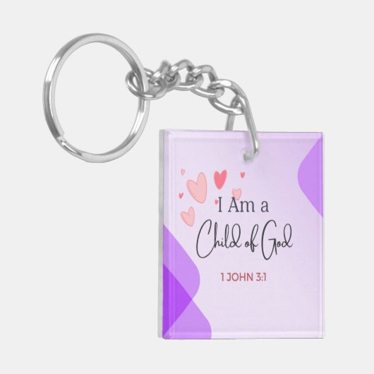 Ik ben een kind van God Bijbelvers Sleutelhanger (Voorkant Links)