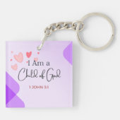 Ik ben een kind van God Bijbelvers Sleutelhanger (Achterkant)