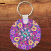 Ik ben een kind van God Boho Flowers  Sleutelhanger (Voorkant)