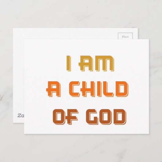 Ik ben een kind van God Briefkaart (Voorkant / Achterkant)
