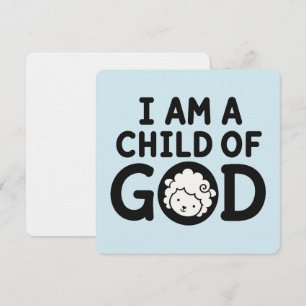 IK BEN EEN KIND VAN GOD Christelijk Baby Shower Bedankkaart
