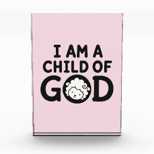 IK BEN EEN KIND VAN GOD Christelijk Baby Shower Fotoblokken