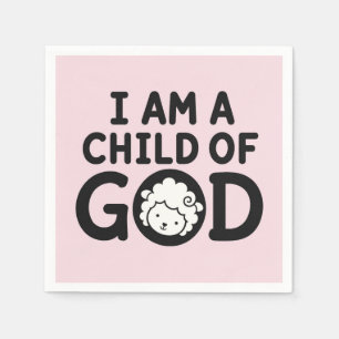 IK BEN EEN KIND VAN GOD Christelijk Baby Shower Servet