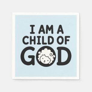 IK BEN EEN KIND VAN GOD   Christelijk Baby Shower  Servet