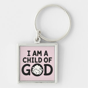 IK BEN EEN KIND VAN GOD Christelijk Baby Shower Sleutelhanger