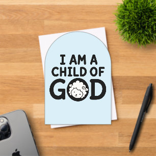 IK BEN EEN KIND VAN GOD Christelijk cadeau voor Acryl Uitnodigingen