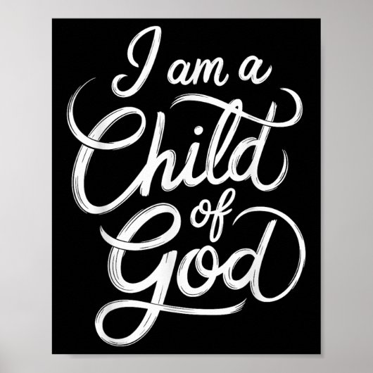 Ik ben een kind van God Christelijk Jezus Poster (Voorkant)