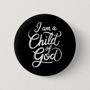 Ik ben een kind van God Christelijk Jezus Ronde Button 5,7 Cm