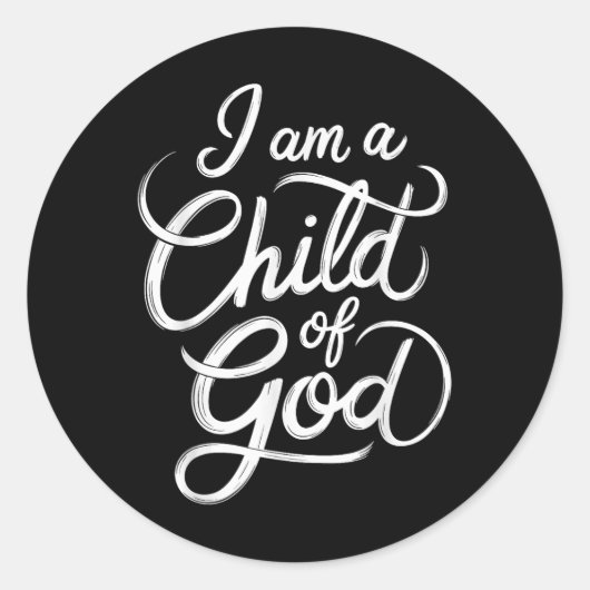 Ik ben een kind van God Christelijk Jezus Ronde Sticker (Voorkant)