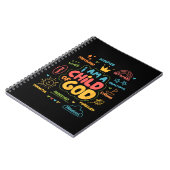 Ik ben een kind van God Christelijk Retro Jesus Fa Notitieboek (Linkerzijde)